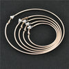Large Circle Clip-On Earrings with Metallic Finish - Image 34