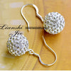 Silver Needle Shiny Crystal Shambhala Ball Ladies Drop Earrings Jewelry Female Gift - Image 2