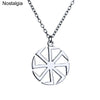 Nostalgia Slavic Kolovrat Pendant Wheel Amulet Pagan Wicca Jewelry Necklace Russian Talisman - Image 8