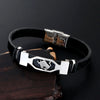 Trends 12 Constellation Stainless Steel Cuff Bracelet Men Women Zodiac Sign Black Leather Wrap Bracelet Jewelry - Image 4