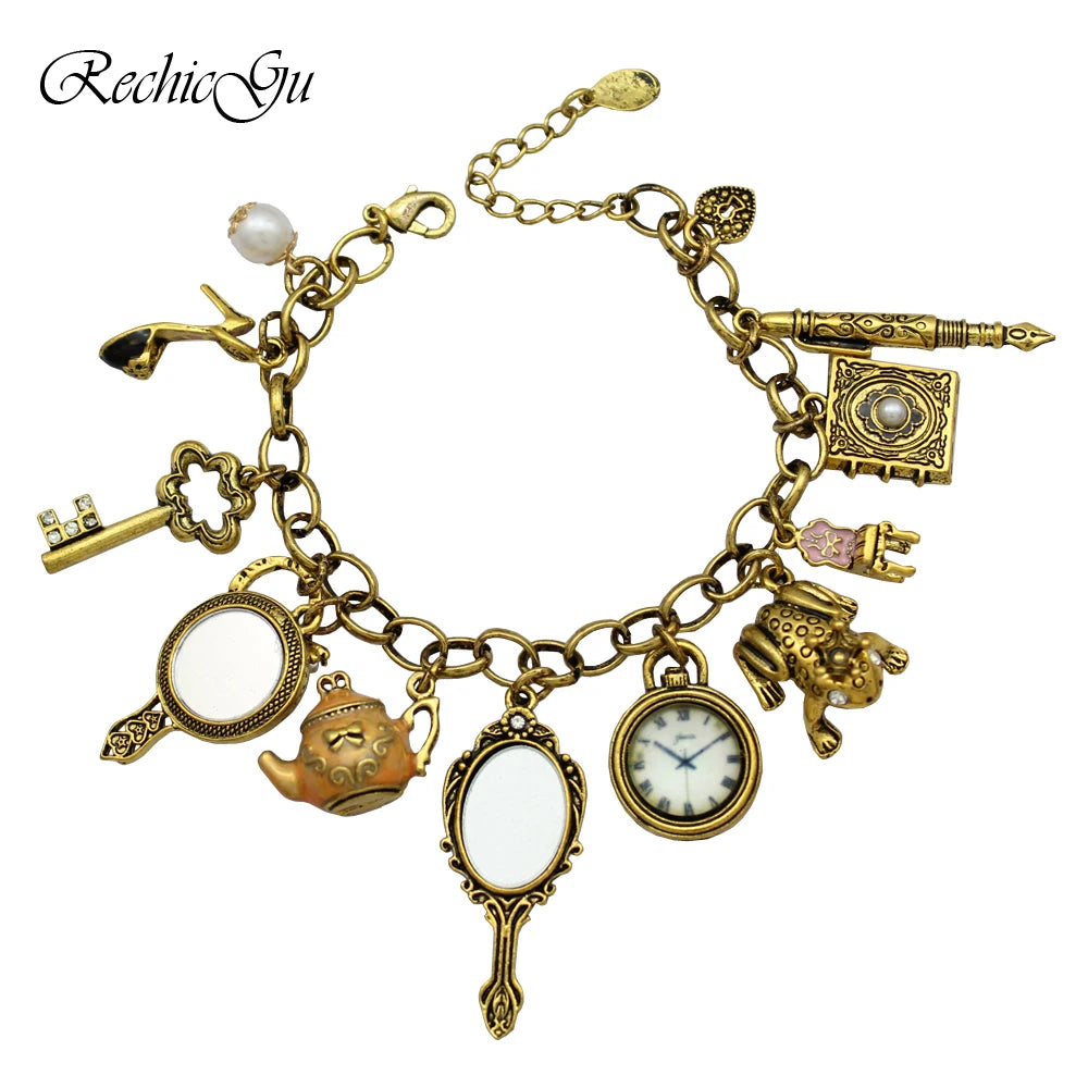Unisex Charm Bracelet Vintage Beads Chain Bangle For Women Pulseira Masculina Jewelry Size Adjustable Accessories Gift - Image 1