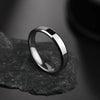 4mm Simple Smooth Women Rings Black Stainless Steel Men Rings Birthday Gifts - Image 3