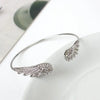 Korean Jewelry Angel Wing Rhinestones Bracelet Personality Alloy Open Wings Bracelet Feather Bracelet Bracelets &bangles - Image 3