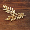 European And American Style Retro Golden Leaves Suit Collar Shirt Collar Pin Buckle Collar Clip Brooch Unisex Rhinestone Brooch - Image 1