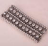 Multilayer stretch cuff bracelet women crystal wedding bridal jewelry gold silver color with crystal - Image 5