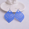 2 Pairs Summer Style Fan Earring Black White Yellow Purple Copper Filigree Big Dangle Earrings for Woman - Image 12
