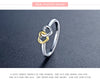 Modian New Authentic 100% 925 Sterling Silver Ring & Stud Earrings Double Hearts Gold White Color Wedding Jewelry Set