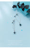 Modian Swing Blue Crystal Stars Drop Earrings 925 Sterling Silver Sparkling Dangle Earrings For Women Jewelry