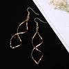 Simple Spiral Drop Earrings For Women Long Curved Wave Dangle Statement Wedding Party Jewelry - Image 4