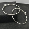 Large Circle Clip-On Earrings with Metallic Finish - Image 31