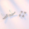 Cubic Zirconia Branch Stud Earrings with Clustered Design - Image 3