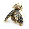 Rhinestone Alloy Gold Color Cicada Brooches For Women And Men Crystal Enamel Brooch Pins Christmas Gifts - Image 2
