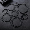 Four-color Classic Stainless Steel Hyperbole Large Hoop Earrings For Women Big Smooth Circle Loop Earrings Size 30-100mm - Image 5