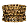 Multilayer stretch cuff bracelet women crystal wedding bridal jewelry gold silver color with crystal - Image 3