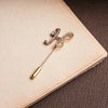 Letter Rhinestone Word Letter Pins Brooches For Women Butterfly Zircon Long Needle Brooch Clothing Jewelry Gift - Image 8