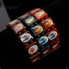 1PCS 3colors Saints Religion Rosary Wooden Bracelets Wooden Jesus Bracelet Wooden Rosary Religious Jewelry For Women Gif - Image 1