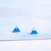Creative Silver Jewelry Blue Triangle Geometry Snow Mountain Fresh Cute Female Stud Earrings - Image 2