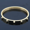 Love Punk Bracelet Retro Double Arrow Tapered Stainless Steel Color Gold Rivets Nail Cuff Bangle Jewelry - Image 8