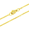 Plated Gold Necklace Stainless Steel 1 mm 10''-36'' Inches Women Jewelry Link Rolo Chain Necklace - Image 2