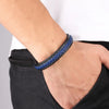 Xqni Cross Braided Design Leather Bracelet for Men Women Stainless Steel Magnetic Button Charm Cuff Bangle Gift 3 Sizes Choose - Image 4