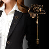 Ancient Personality Lotus Flower Brooch Shirt Lapel Pin Suit Corsage Long Needle Pins and Brooches for Women and Men Accessories - Image 8