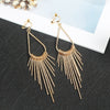 Statement Non Pierced Clip On Earrings Metal Geometric Tassel Earrings For Women Earrings Modern Jewelry - Image 1