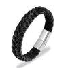 Stainless Steel Chain Leather Bracelet Men Vintage Simple Male Braid Jewelry for women - Image 7