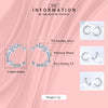 MODIAN Authentic 925 Sterling Silver Luminous Cubic Zircon Irregular Moon Stud Earrings for Women Sterling Silver Jewelry BSE030
