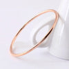 Stainless Steel Classic Round Single Circle Bangle Simple Closed Thin Wire Charm Bracelets for Women Jewelry Gift - Image 9