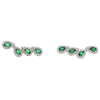 Bling Green Cz Stone Long Ear Climber Stud Earring For Women Romantic Wedding Gift Teardrop Cubic Zirconia Jewelry - Image 8