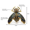 Rhinestone Alloy Gold Color Cicada Brooches For Women And Men Crystal Enamel Brooch Pins Christmas Gifts - Image 6