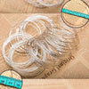 10pcs Etched Dimpled Circle Silver Color Bangles Bracelets Women Men Lovers Jewelry Gifts - Image 2