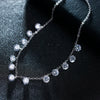 Shiny Zircon Star Women Platinum Plated Short Chain Ladies Necklace Jewelry Wedding Gift - Image 1