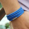 Xqni black retro Wrap Long leather bracelet men bangles sproty Chain link male charm bracelet with 5 laps - Image 13