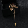 Ancient Personality Lotus Flower Brooch Shirt Lapel Pin Suit Corsage Long Needle Pins and Brooches for Women and Men Accessories - Image 9