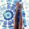 Summer Sexy Silver Color Tassel Anklet for women Coin Pendant Chain Ankle Bracelet Foot Jewelry - Image 3