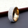 Five Row Crystal Band Ring in Stainless Steel - Image 6