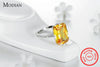 Modian 100% 925 Sterling Silver Yellow Dazzling CZ Ring For Women Engagement Luxury Anniversary Finger Jewelry Bague Anel