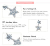 MODIAN Authentic 925 Sterling Silver CZ Exquisite Stackable Star Stud Earrings for Women Jewelry Valentine's Day Gift