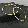 Large Circle Clip-On Earrings with Metallic Finish - Image 32
