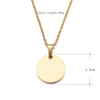 Stainless Steel Necklace Round Circle Pendant For Women Elegant Clavicle Rose Gol DNecklace Wedding Jewelry - Image 6