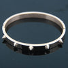 Love Punk Bracelet Retro Double Arrow Tapered Stainless Steel Color Gold Rivets Nail Cuff Bangle Jewelry - Image 7