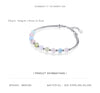 Modian 925 Sterling Silver Colorful Beads Crystal Charms Bracelet New Luxury Bangle Chain For Women Party Jewelry