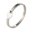 Stainless Steel Bangles Bridesmaid Gift Gold Color Cuff Bangle Forever Love Heart Bangles Bracelets - Image 2