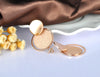 Stainless Steel Jewelry Rose Gold Color Frosted Sheet Circle Curved Disc Stud Earrings For Women Christmas Gift - Image 4