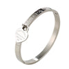 Stainless Steel Bangles Bridesmaid Gift Gold Color Cuff Bangle Forever Love Heart Bangles Bracelets - Image 7