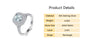 Top quality R&J Brand Bridal 100% Solid 925 Sterling Silver Ring Cake Engagement Wedding Fine rings Jewelry For Women
