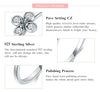 Modian Lucky Flower Clover Trendy Ring 100% 925 Sterling Silver Charm Clear CZ Stackable Finger Rings For Women Party Jewelry