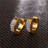 1 Pair Stainless Steel Ear Circle For Men Women Inlaid Rhinestone Crystal Anti-allergic Ear Buckle Earrings Ear Jewelry - Image 7