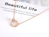 Double Circle Cubic Zirconia Chain Link Necklaces Jewelry Stainless Steel Chokers Necklace For Women - Image 4
